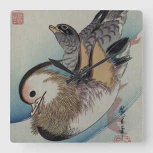 Japanse muur vierkante klok