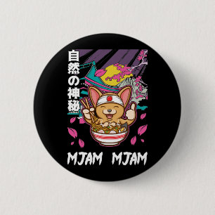 Japanse noedels Manga Ramen en Anime Lover Ronde Button 5,7 Cm