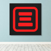 Japanse nummer drie 三 【 San 】 Kanji Canvas Afdruk (Insitu (Houten vloer))