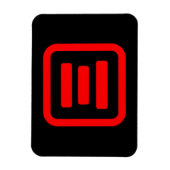 Japanse Nummer Drie 三 【San】 Kanji Magneet (Verticaal)