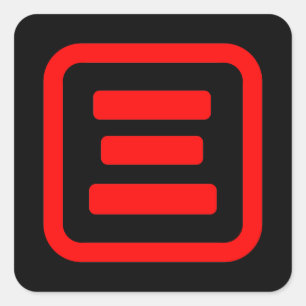 Japanse nummer drie 三 【 San 】 Kanji Vierkante Sticker