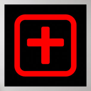 Japanse nummer Tien 十 【 Ju 】 Kanji Poster