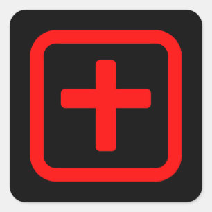 Japanse nummer Tien 十 【 Ju 】 Kanji Vierkante Sticker