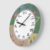 Japanse nummers klokken roze Sakura Tree Flowers (Hoek)