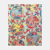 Japanse Okinawan-kleurstof (Bingata) Fleece Deken (Voorkant)