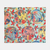 Japanse Okinawan-kleurstof (Bingata) Fleece Deken (Voorkant (Horizontaal))