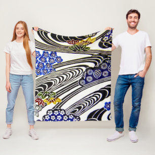 Japanse Okinawan-kleurstof (Bingata) Fleece Deken