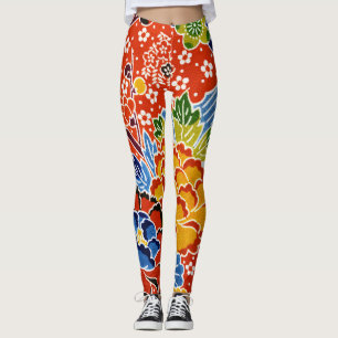 Japanse Okinawan-kleurstof (Bingata) Leggings