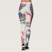 Japanse Okinawan-kleurstof (Bingata) Leggings (Achterkant)