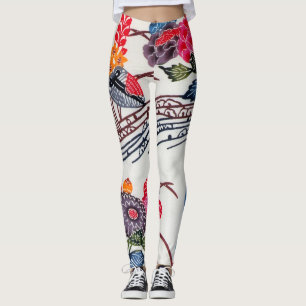 Japanse Okinawan-kleurstof (Bingata) Leggings