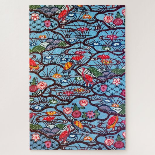 Japanse Okinawan-kleurstof (Bingata) Legpuzzel (Verticaal)