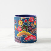 Japanse Okinawan-kleurstof (Bingata) Mok (Midden)