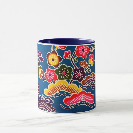 Japanse Okinawan-kleurstof (Bingata) Mok (Midden)