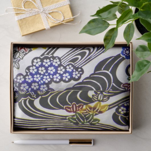 Japanse Okinawan-kleurstof (Bingata) Tissuepapier (Geschenk)