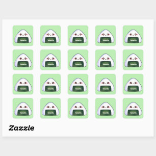 Japanse Onigiri rijstbal Vierkante Sticker