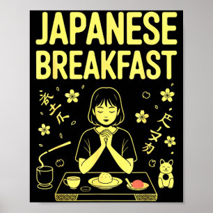 Japanse Ontbijt Zen Ochtend Miso Rijst Thee Grafie Poster