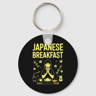 Japanse Ontbijt Zen Ochtend Miso Rijst Thee Grafie Sleutelhanger