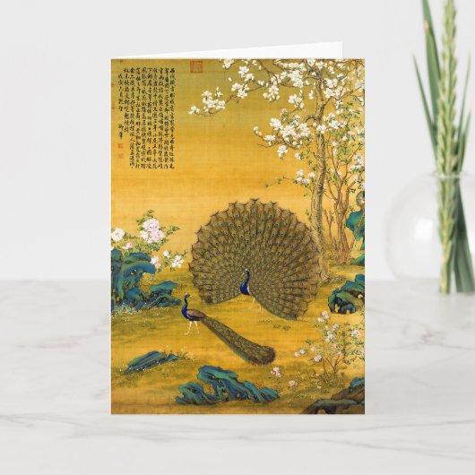  Japanse peacock-isolatie Bedankkaart (Voorkant)