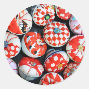 Japanse pin Cushions Ronde Sticker
