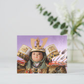 Japanse pop met pak van Armor Briefkaart (Staand voorkant)