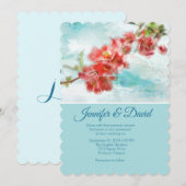 Japanse Quince Custom Wedding Uitnodiging (Voorkant / Achterkant)