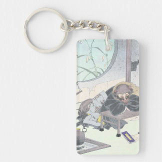 Japanse Raccon Dog Tanuki Ukiyo-e door Yoshitoshi Sleutelhanger
