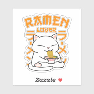 Japanse Ramen Cat Ramen Lover Sticker