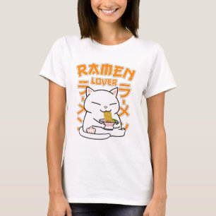 Japanse Ramen Cat Ramen Lover T-shirt