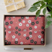 Japanse Red Sakura Cherry Blossom Flowers Tissuepapier (Geschenk)