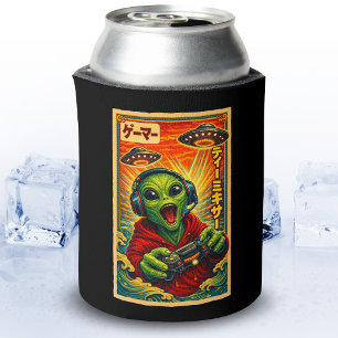 Japanse Retro Vintage UFO Alien Grappige Gamer Blikjeskoeler