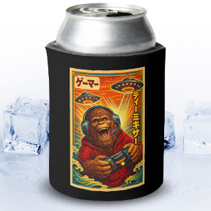 Japanse Retro Vintage UFO Bigfoot Grappige Gamer Blikjeskoeler
