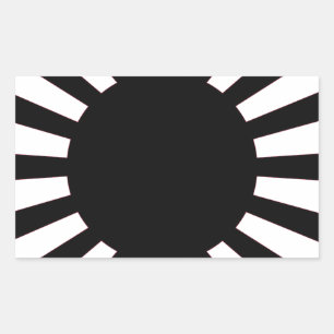 Japanse rijzende zon vlag rechthoekige sticker