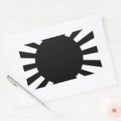 Japanse rijzende zon vlag rechthoekige sticker (Envelop)