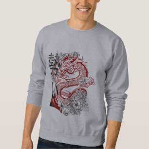 Japanse Rode Draak Heren Sweatshirt