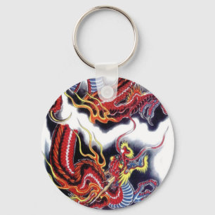 Japanse rode draak sleutelhanger