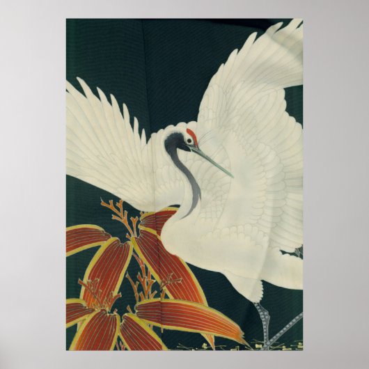 Japanse rode kraan Kunst Poster (Voorkant)