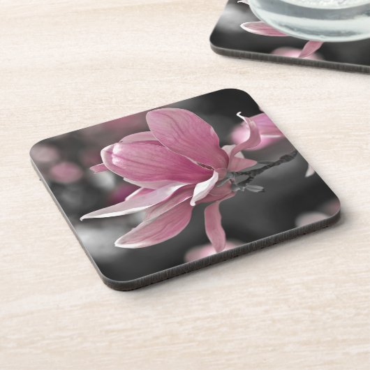 Japanse roze Saucer Magnolia Onderzetter (Linkerzijde)