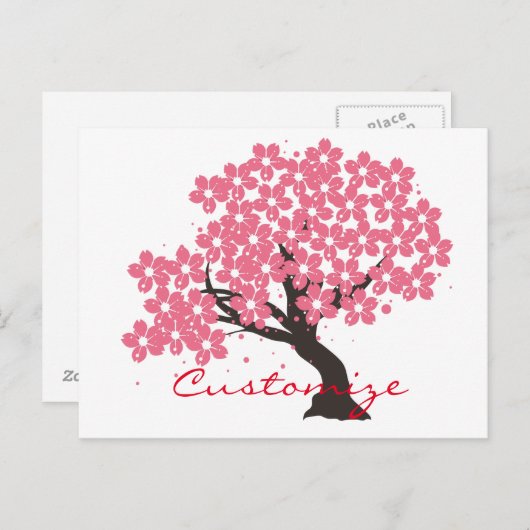 Japanse Sakura Cherry Blossom Thunder_Cove Briefkaart (Voorkant / Achterkant)
