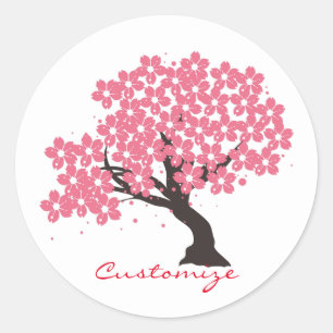 Japanse Sakura Cherry Blossom Thunder_Cove Ronde Sticker