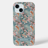 Japanse Sakura Koi Vis Patroon Monogram