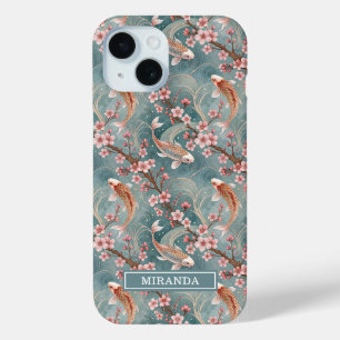 Japanse Sakura Koi Vis Patroon Monogram