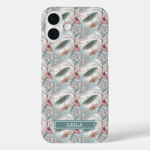 Japanse Sakura Paraplu Motief met Monogram iPhone 16 Plus Hoesje