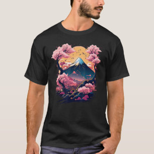 Japanse Sakura Tuin Geisha Mount Fuji Kersenbloese T-shirt