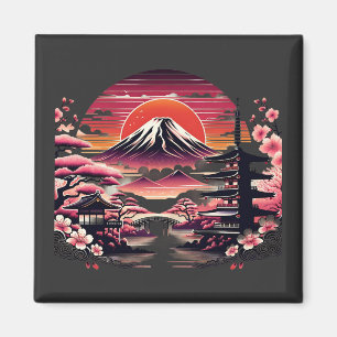 Japanse Sakura Tuin Mount Fuji Kersenbloesem Magneet