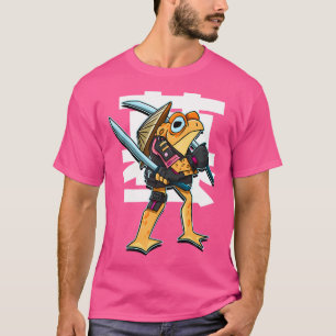 Japanse samoerai vechter krijger grappige komische t-shirt