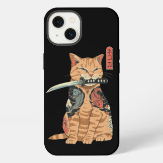 Japanse Samurai Cat iPhone 13 Hoesjes Hoesje