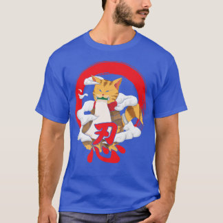 Japanse Samurai Cat voor alle kattenbroodjes T-shirt
