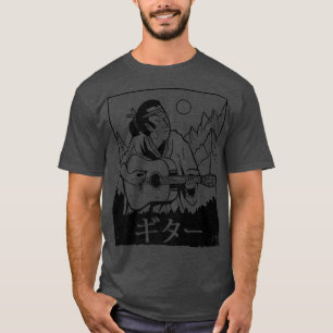 Japanse Samurai die gitar Bushido Code Warri afspe T-shirt