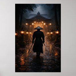 Japanse Samurai - Donkere Thema Poster