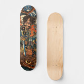 Japanse Samurai doodt een enorme python Skateboard (Voorkant)